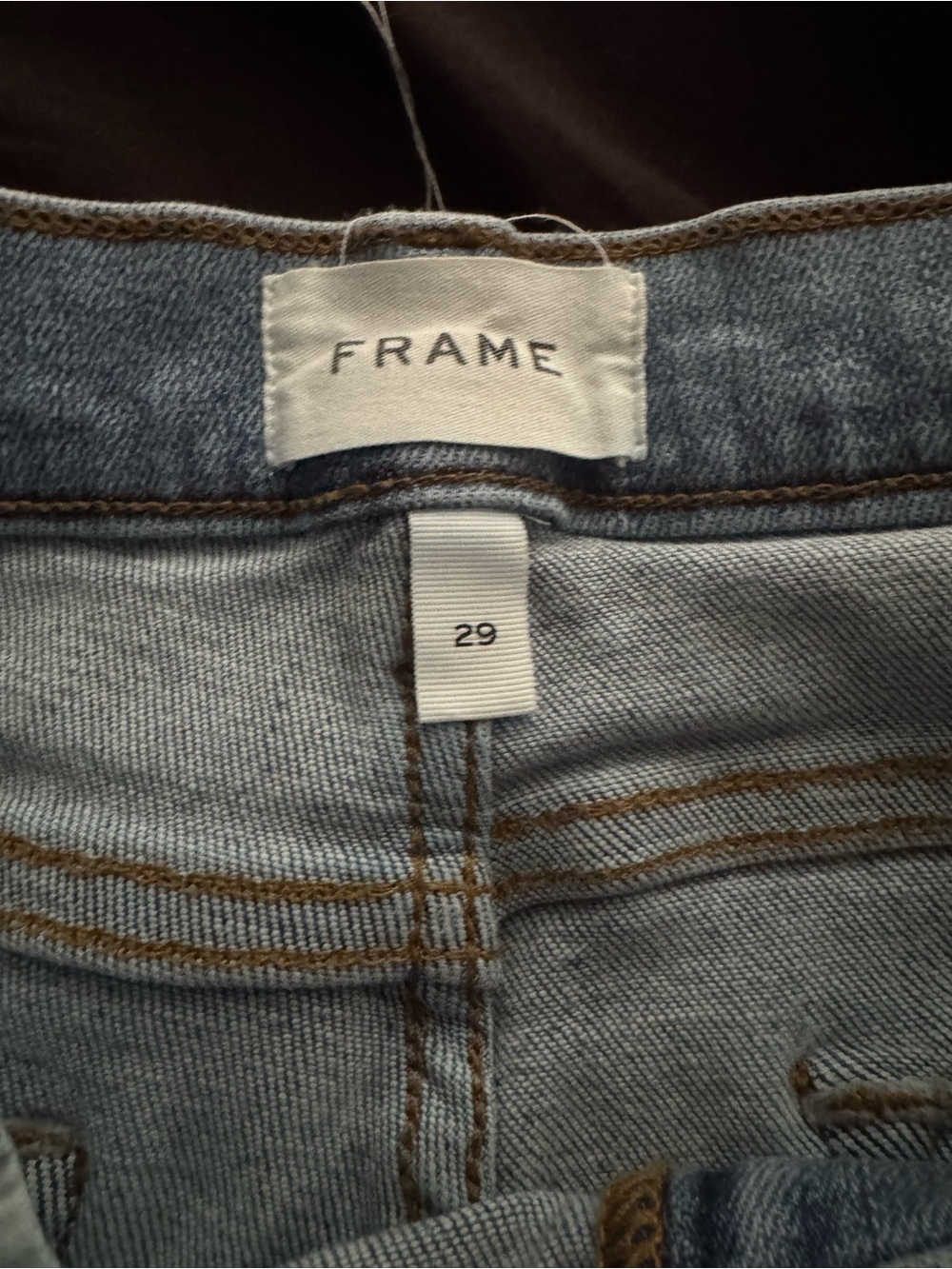 FRAME Le High Straight Jeans Women’s 29 Light Wash Raw Hem High Rise Denim